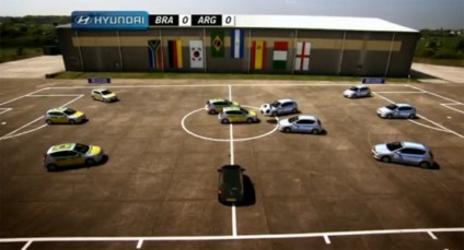 Hyundai faz campeonato de futebol jogado por carros 