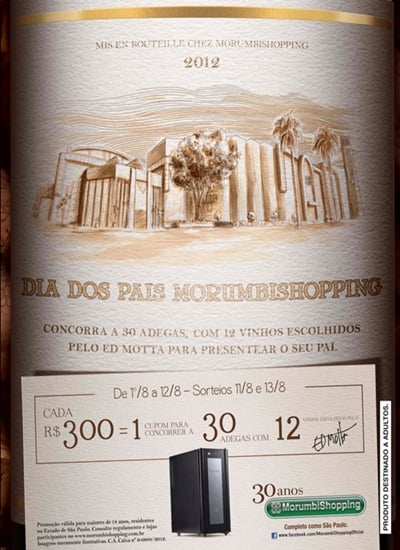 Adega e vinhos para 30 pais sortudos 