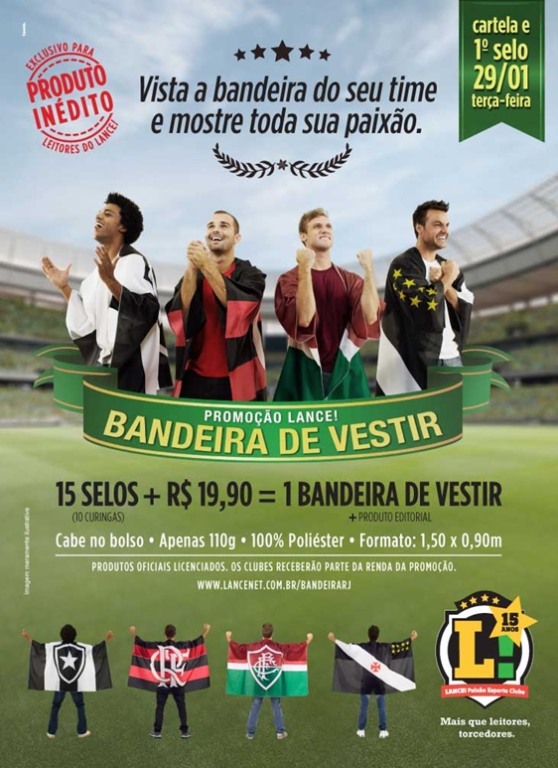 Vista a bandeira do seu time com o Diário Lance!