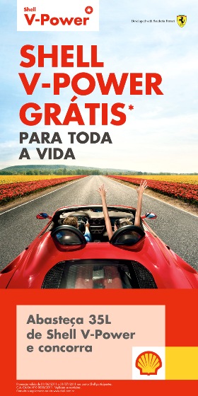 Shell V-Power grátis para toda a vida