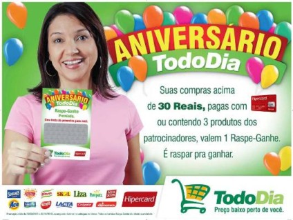 Aniversário do TodoDia com "raspe e ganhe"