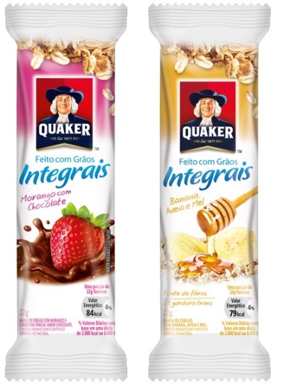 PepsiCo apresenta dois novos sabores de barrinhas Quaker