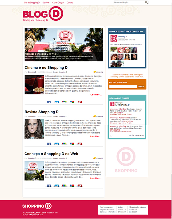 Center D agora tem blog com dicas de lifestyle