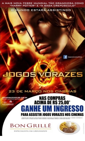 Bon Grillê dá ingressos para o filme “Jogos Vorazes”