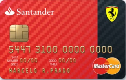 Cartão Santander Ferrari levará à Itália