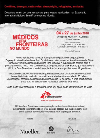 Mostra no Mueller traz universo de MSF