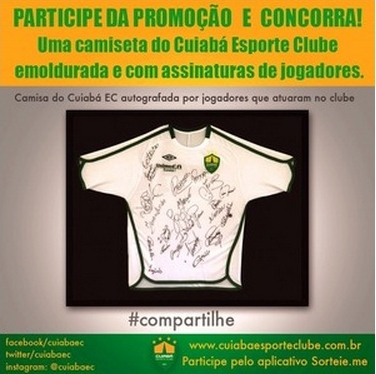 Camisa autografada em quadro é sorteada pelo Cuiabá