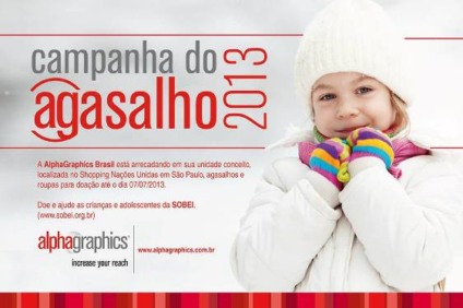 AlphaGraphics ajuda a aquecer o inverno das famílias