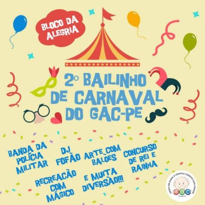 Carnaval começa mais cedo para as crianças do GAC-PE