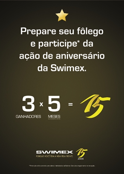 Swimex comemora 15 anos com ação promocional