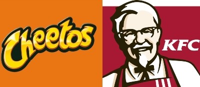 cheetos e kfc sanduíche