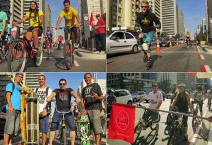Avenida Paulista inaugura ciclofaixa