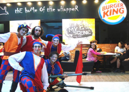 Burger King com atração circense em Santa Catarina