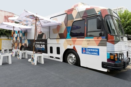 Ônibus da Sherwin-Williams hoje no Villa Lobos
