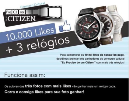 Enken comemora resultado de promo da Citizen