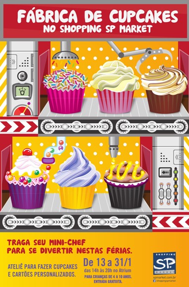 Fábrica de cupcakes é a atração do SP Market