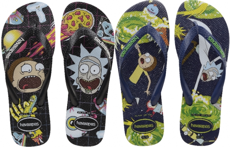 Aventura intergaláctica com as Havaianas de Rick and Morty