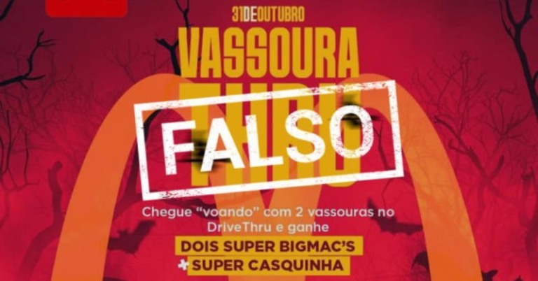 'Vassoura Thru' do McDonald’s é fake