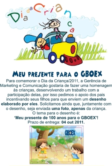 Crianças são homenageadas no centenário da Gboex