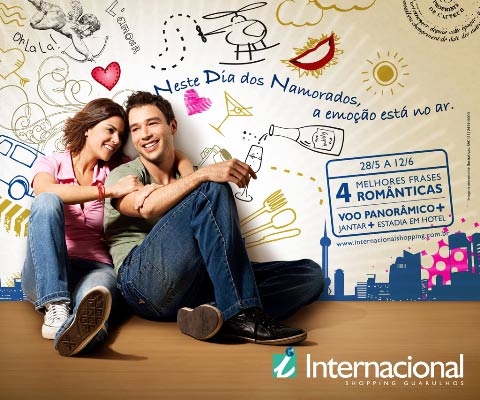 Dia dos Namorados nas alturas no Internacional Dia dos Namorados nas alturas no Internacional