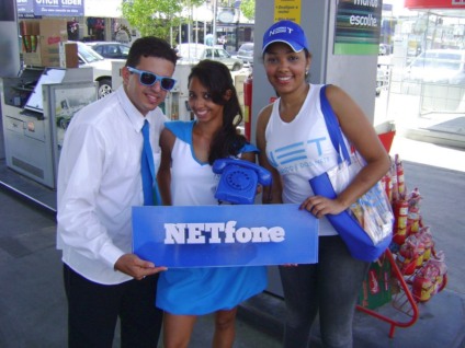 Vendedor Gente Fina em ação da Net no Recife