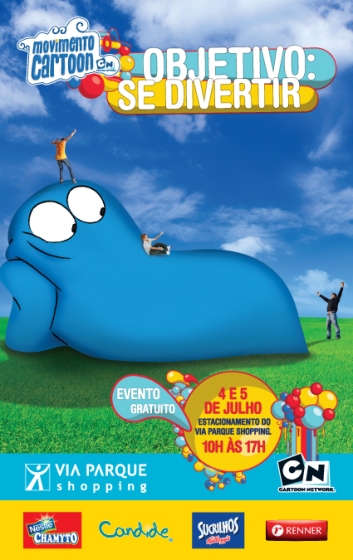 Movimento Cartoon vai agitar o Via Parque