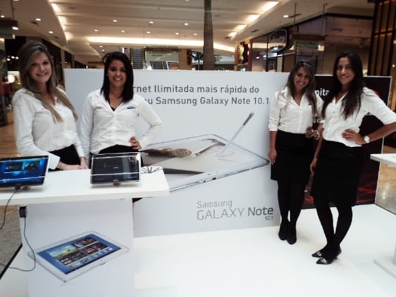 Samsung e Claro divulgam aparelhos e serviços em Brasília