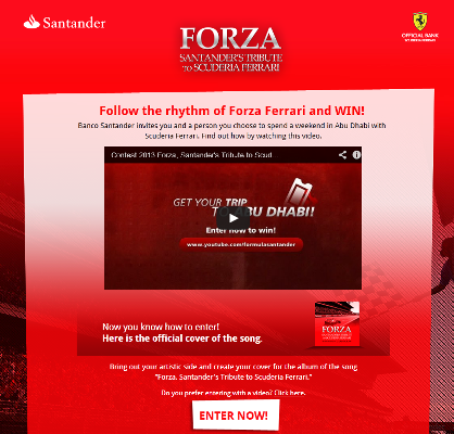 Assista a F1 em Dubai na ação promo do Santander