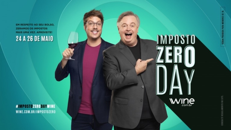 Vem aí o Imposto Zero Day Wine.com.br com criação da Innova