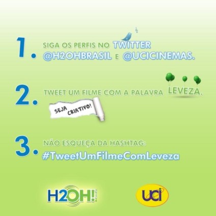 H2OH! e UCI Cinemas promovem concurso no Twitter