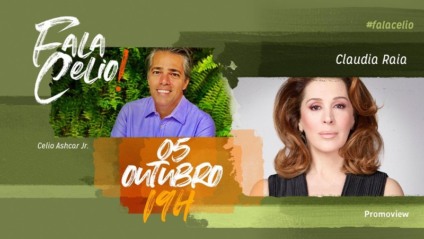 Claudia Raia é a estrela do talk show Fala Celio! desta segunda