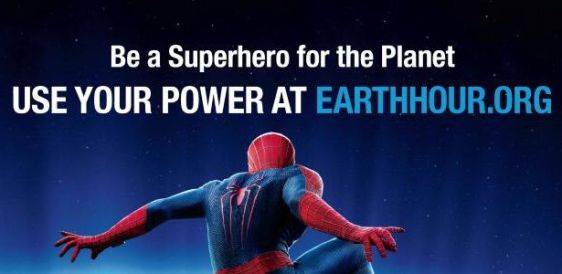 Homem-Aranha participa da Hora do Planeta