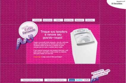 Estilo renovado na promoção da Electrolux