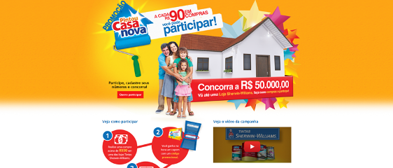 "Pintou casa nova" na ação promo da Sherwin-Williams