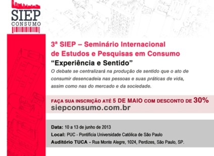 Siep falará sobre hábitos de consumo