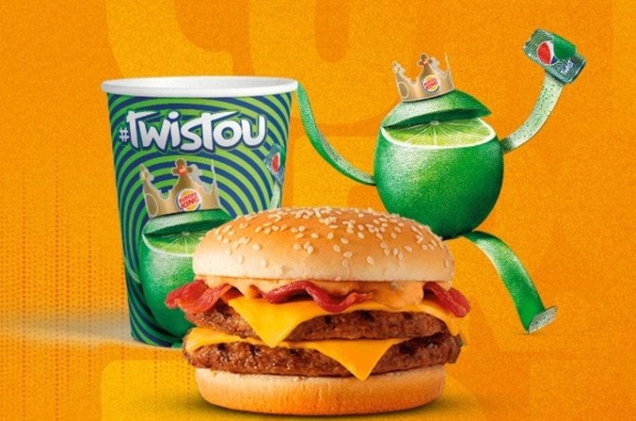 Burger King e Pepsi Twist inovam em ação promocional Burger King e Pepsi Twist inovam em ação promocional