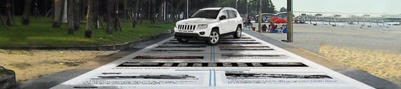 Jeep estampa sua timeline em asfalto
