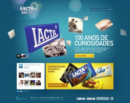Lacta conta seus 100 anos na internet