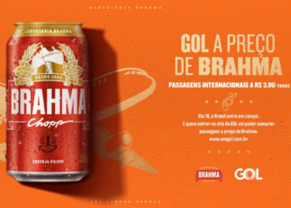 GOL oferece passagens aéreas a preço de Brahma