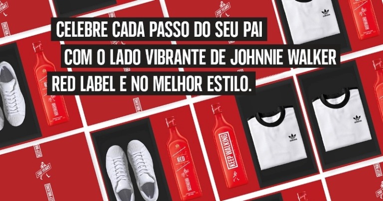 Johnnie Walker, Adidas e Rappi se unem em promo para o Dia dos Pais