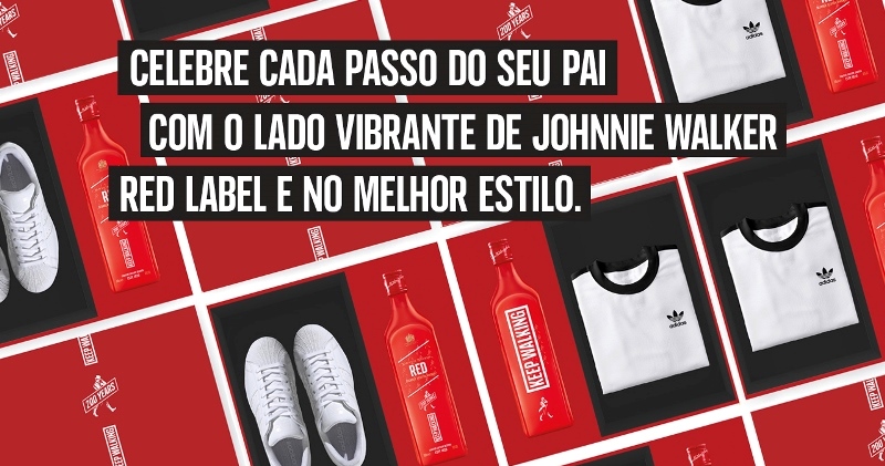 Johnnie Walker, Adidas e Rappi se unem em promo para o Dia dos Pais