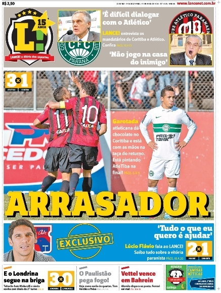 Curitiba ganha edição local do Diário Lance!