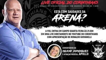 Corinthians realiza lives solidárias na Arena Corinthians