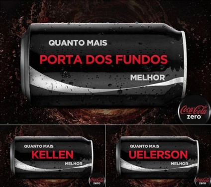 Coca-Cola Zero entra na brincadeira do "Porta dos Fundos"