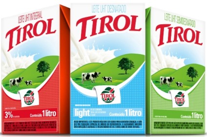 Tirol com novo visual em suas embalagens de leite