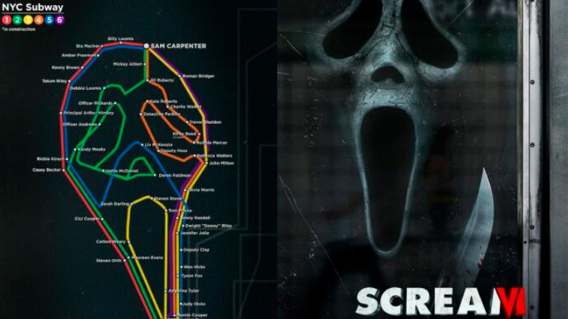 Pânico 6 usa linhas de metrô para divulgar novo filme da sequência