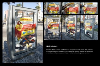 Mobiliário urbano transforma-se em urna para doação 