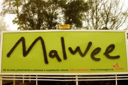 CMC homenageia a Malwee com outdoor de grama