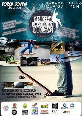 Ação "Manobra Contra as Drogas" conscientiza com skate