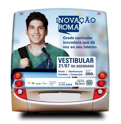 Alunos ilustram campanha da Faculdade Nova Roma